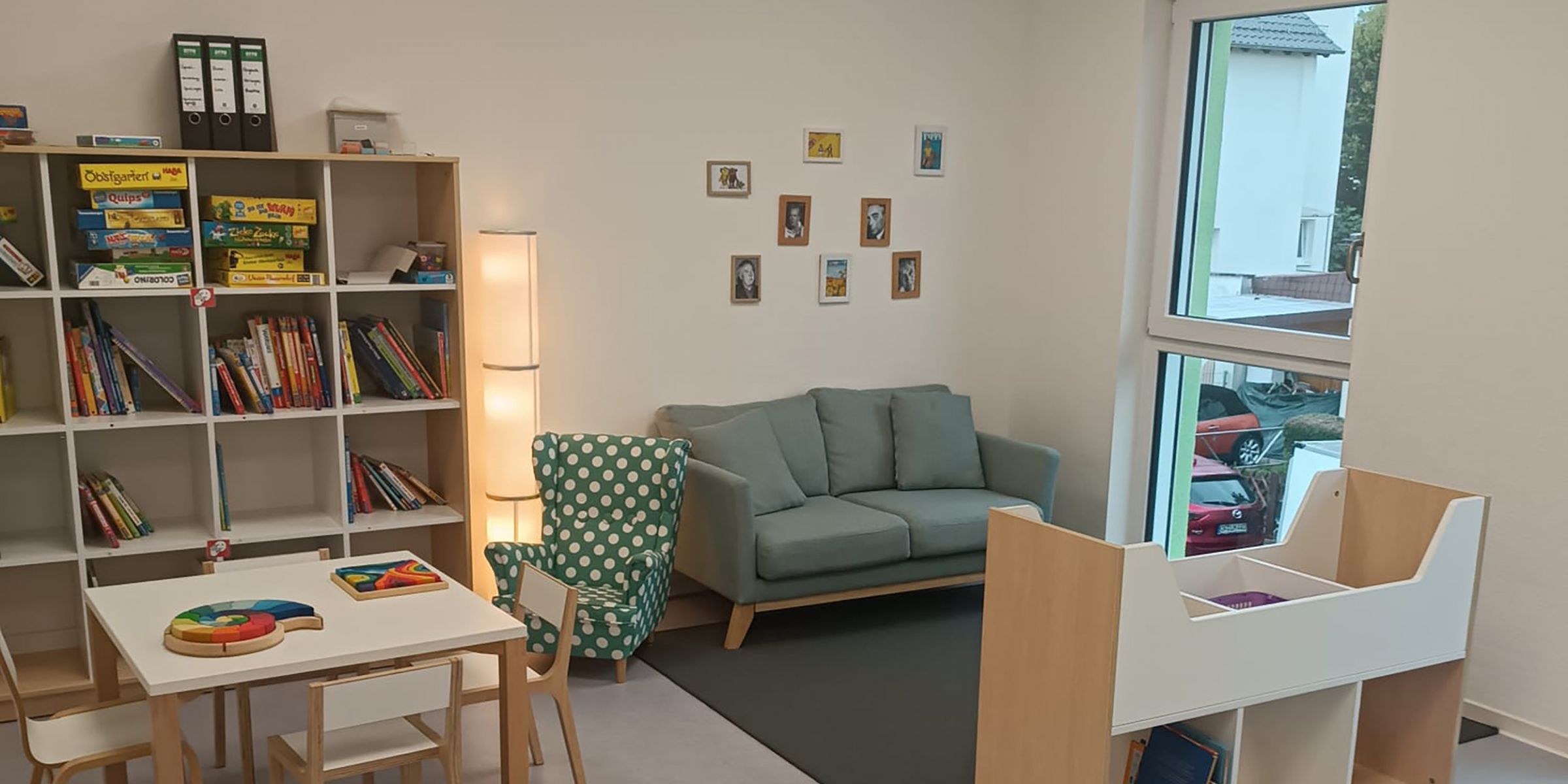 Die gemütliche Leseecke der Kita.