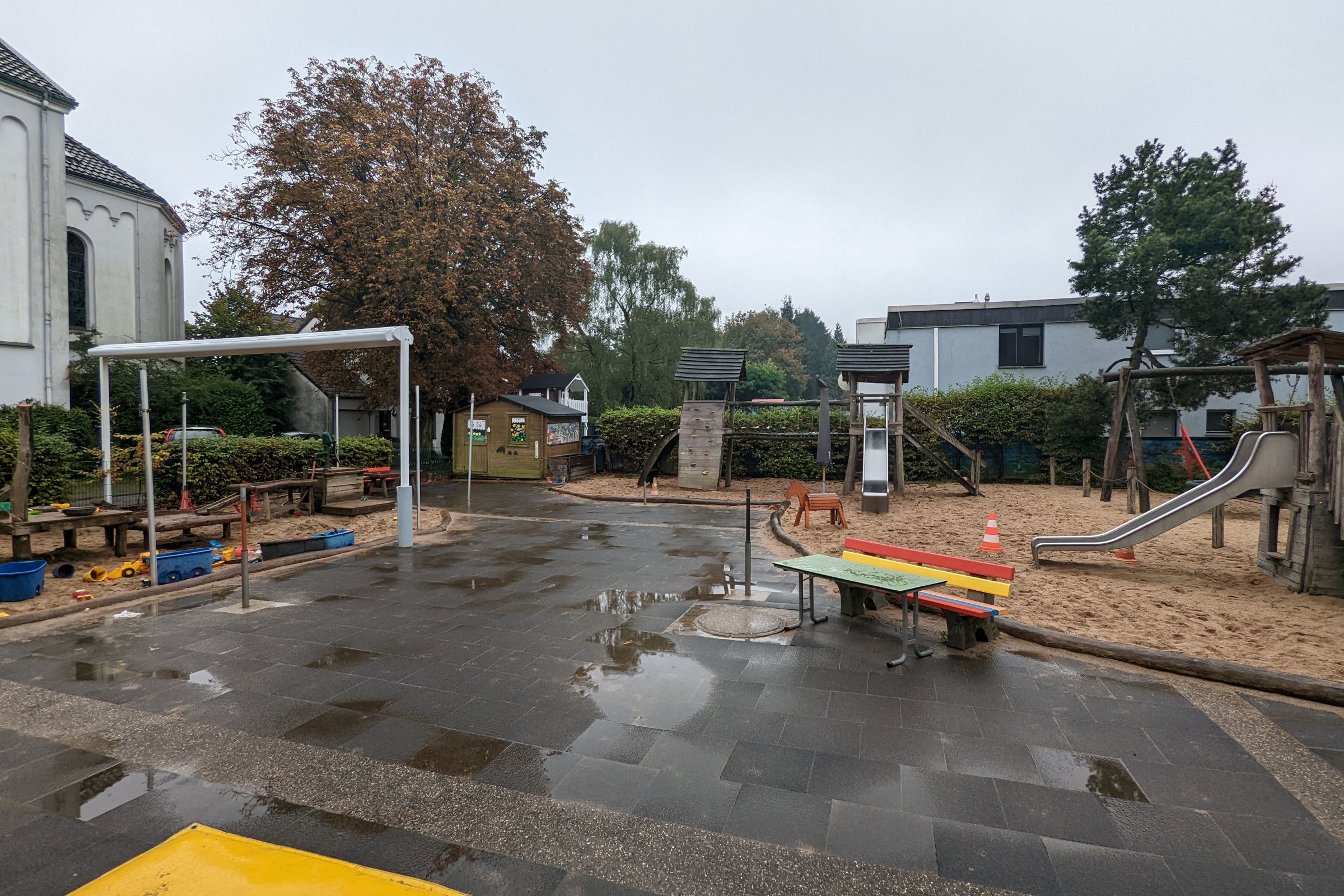 Das Außengelände der Ev. Kita Widdert