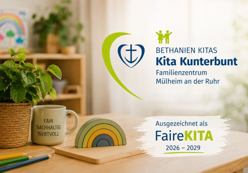 Ein Bild was zeigt, dass die Kita eine Auszeichnung bekommen hat