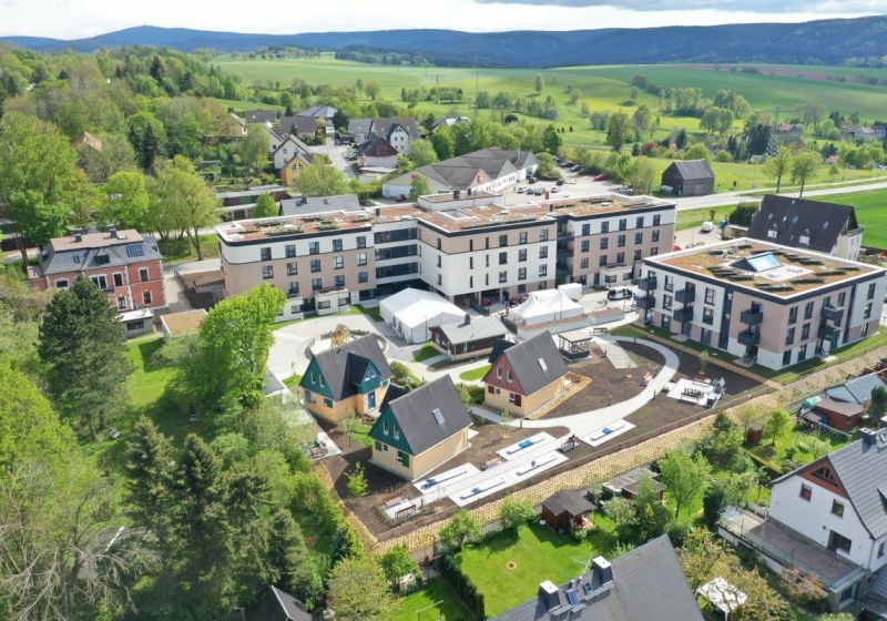 Luftaufnahme des Bethanien Campus Scheibenberg