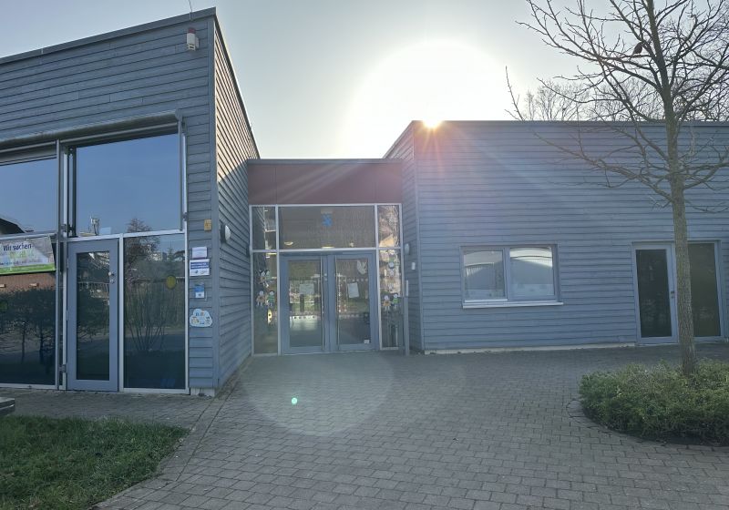 Das Gebäude der Ev. Kita die Weltendecker