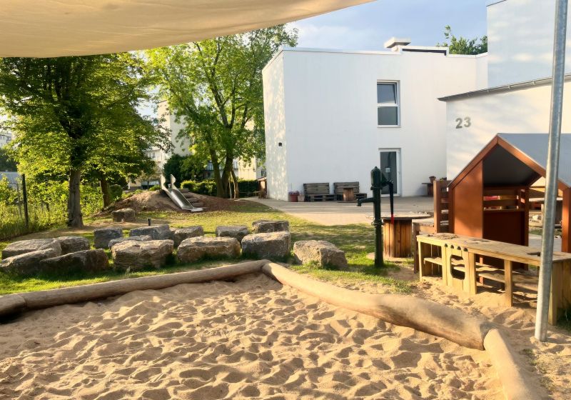 Der Außenbereich der Kita