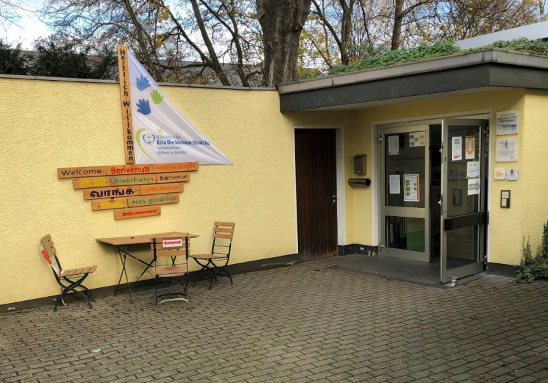 Der Eingangsbereich der Kita Die kleinen Strolche