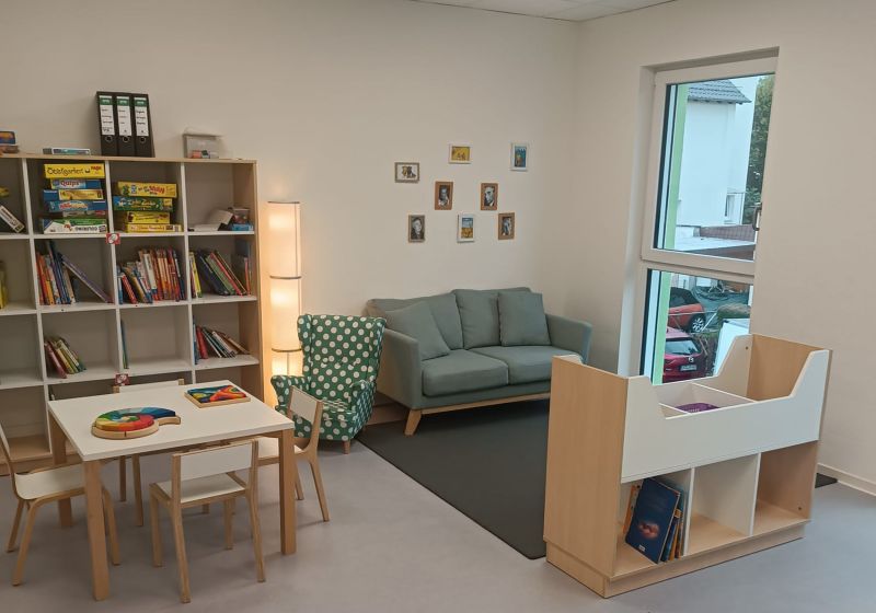 Die gemütliche Leseecke der Kita.