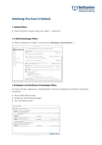 Anleitung - Schriftart ändern in Outlook